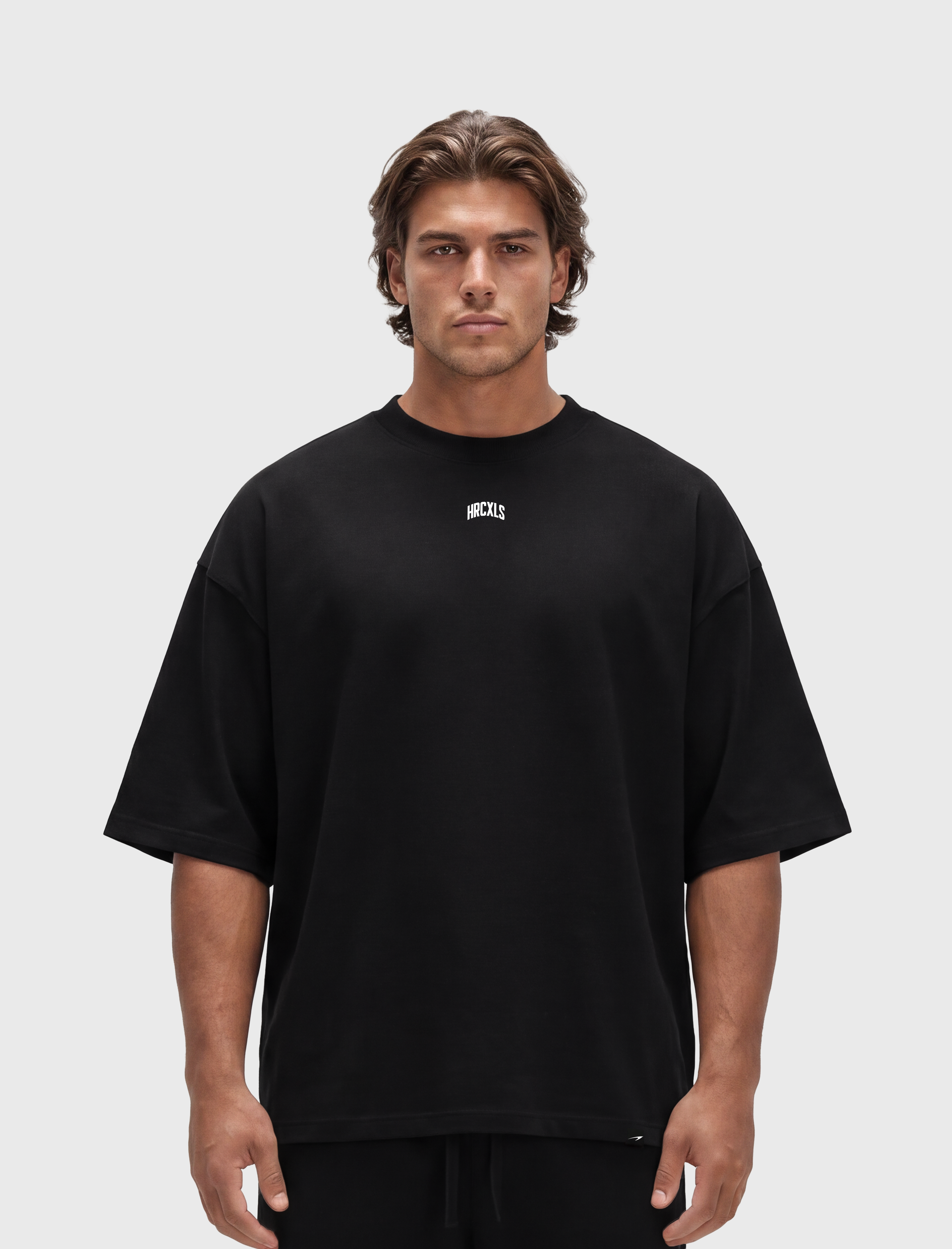 HERCXLES 2026: Icarus Giant T-Shirt - Black model front